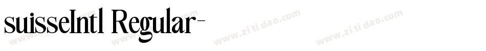 suisseIntl Regular字体转换
